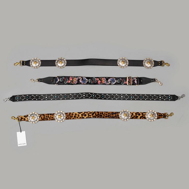 4 bag/skoulder straps from Valentino and Kate Cate.