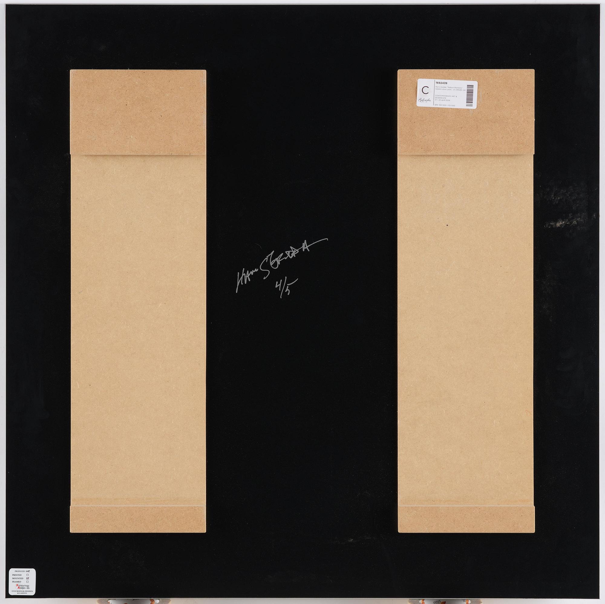 Hans Gedda, "Nelson Mandela", 1990.