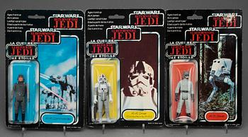 STAR WARS, 5 stycken actionfigurer, Kenner, 1983.