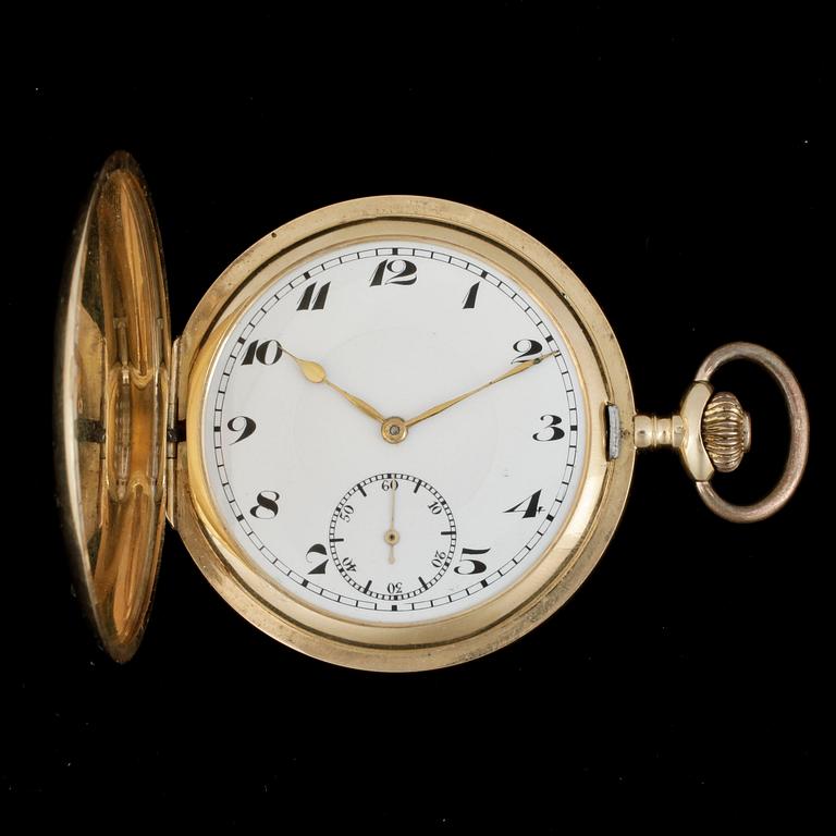 FICKUR, savonettur, 18k guld, 1900-talets början. Vikt ca 90 gram.