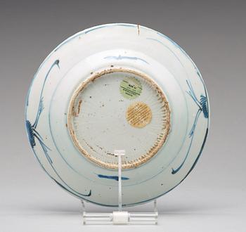 A set of six blue and white kraak dishes, Ming dynasty, Wanli (1572-1620).