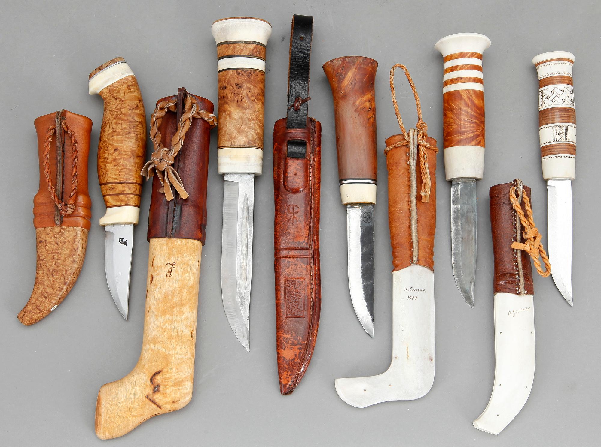 SAMEKNIVAR, 5 st, bla Knut Sunna och Arthur Jillker.
