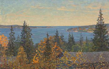 Carl Johansson, oil on panel, signed and dated 1929.