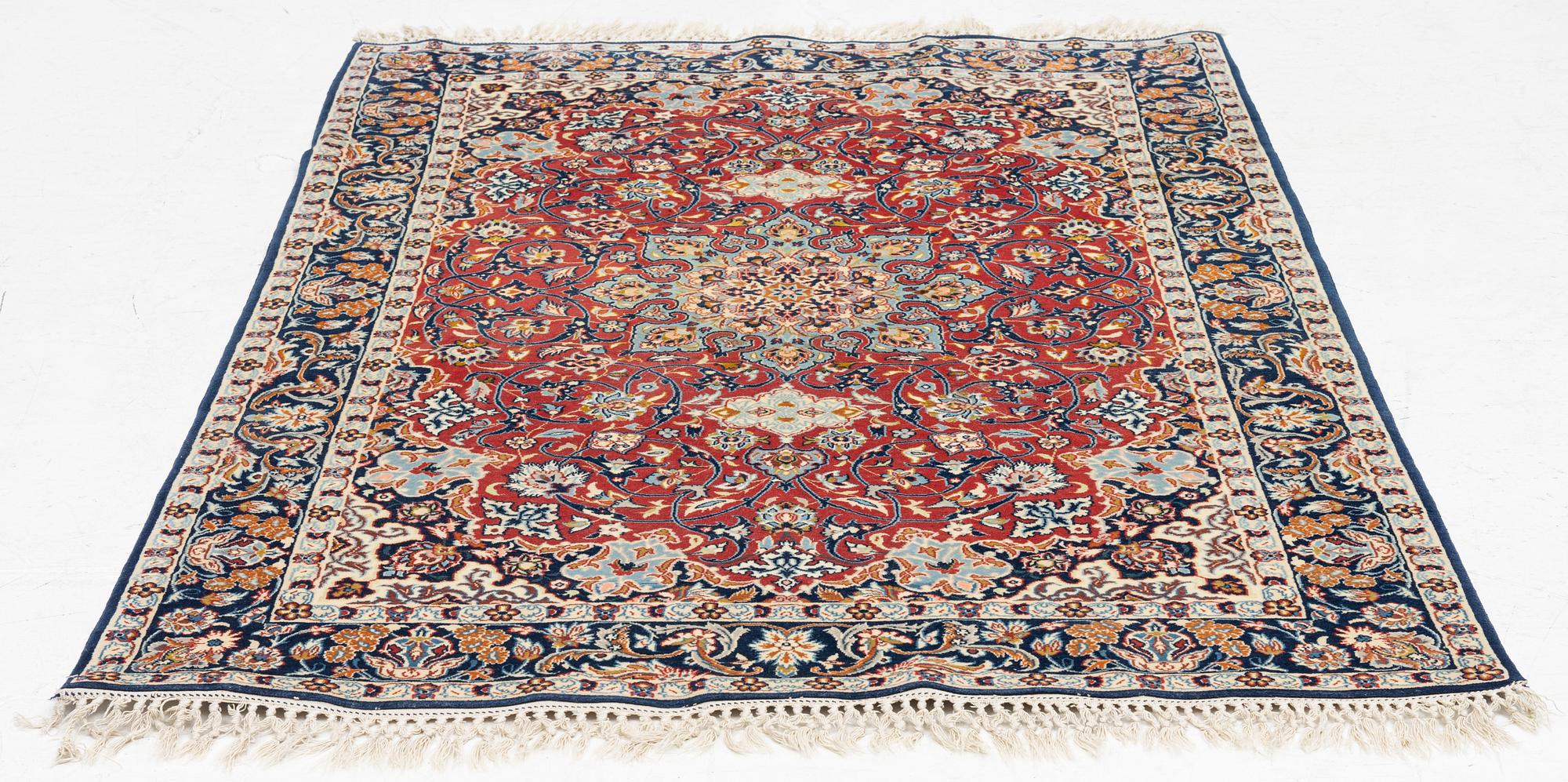 Matta, silke Ghom sannolikt, ca. 153 x 104 cm.