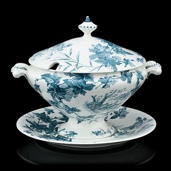 LOCKTERRIN med FAT, flintgods, "Hedera", Gustavsberg, 1900-talets första kvartal.