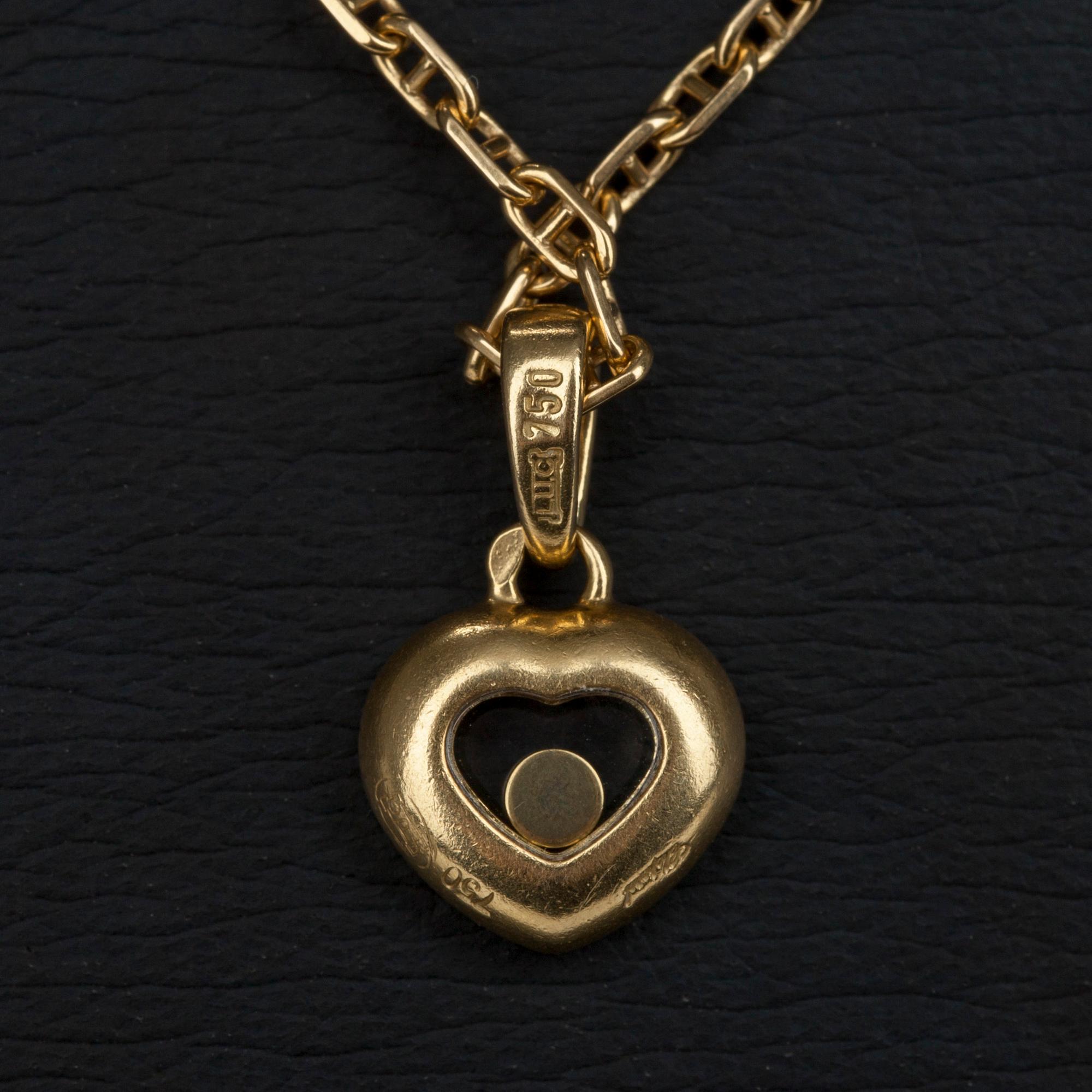 HALSSMYCKE, Chopard "Happy diamonds", 18K guld, diamanter tot 0,41 ct. Vikt 9,2 g.