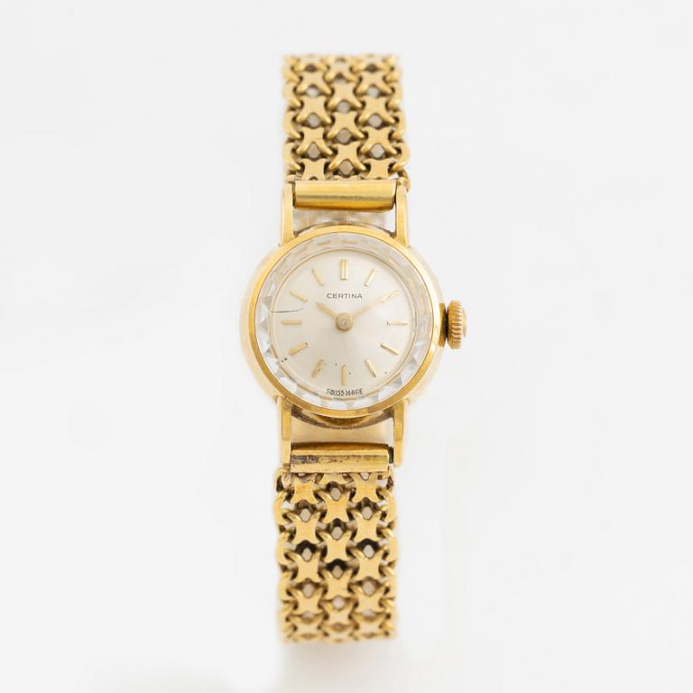 Certina, armbandsur, 18K guld, 17 mm.