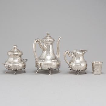 An Egyptian 20th century silver 5 piece tea-set, mark of Kairo 1940's.