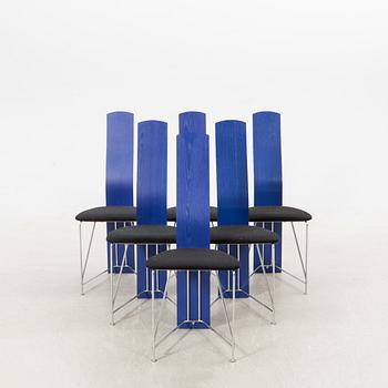 Torstein Flatoy, chairs, 6 pcs, "Concorde", later part of the 20th century.