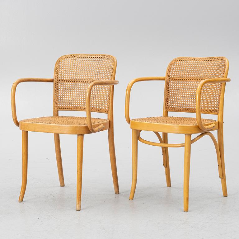 A matched pair of armchairs from Thonet, circa 1900 and late 20th Century.