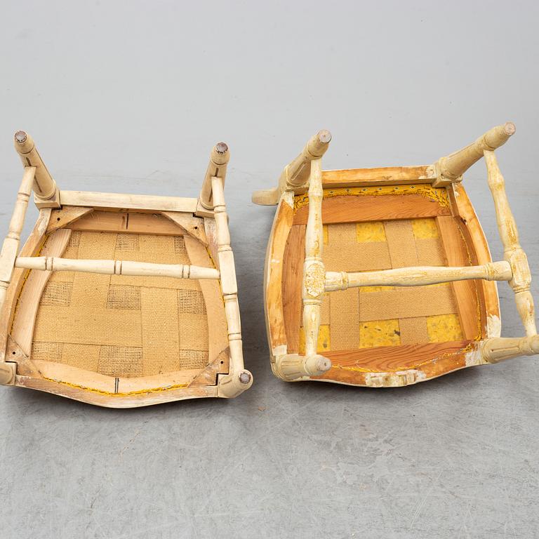 A set of 6+2 chairs, gustavian style, late 20th century.