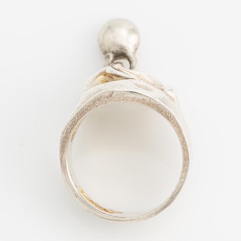 Lapponia ring sterlingsilver "Aires, design Björn Weckström, 1972.