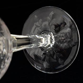 FRITZ KALLENBERG, 8 'MacGuirlang' wine glasses, glass, Boda, second half of the 20th century.