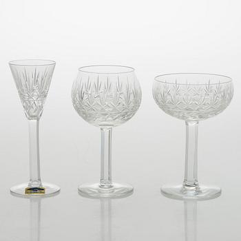 A 131-piece glas service, "Leo" for Nuutajärvi Notsjö, mid-20th century.