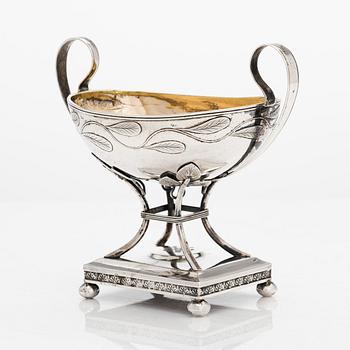 Johan Zettersten, a parcel-gilt salt cellar, Lovisa 1827.