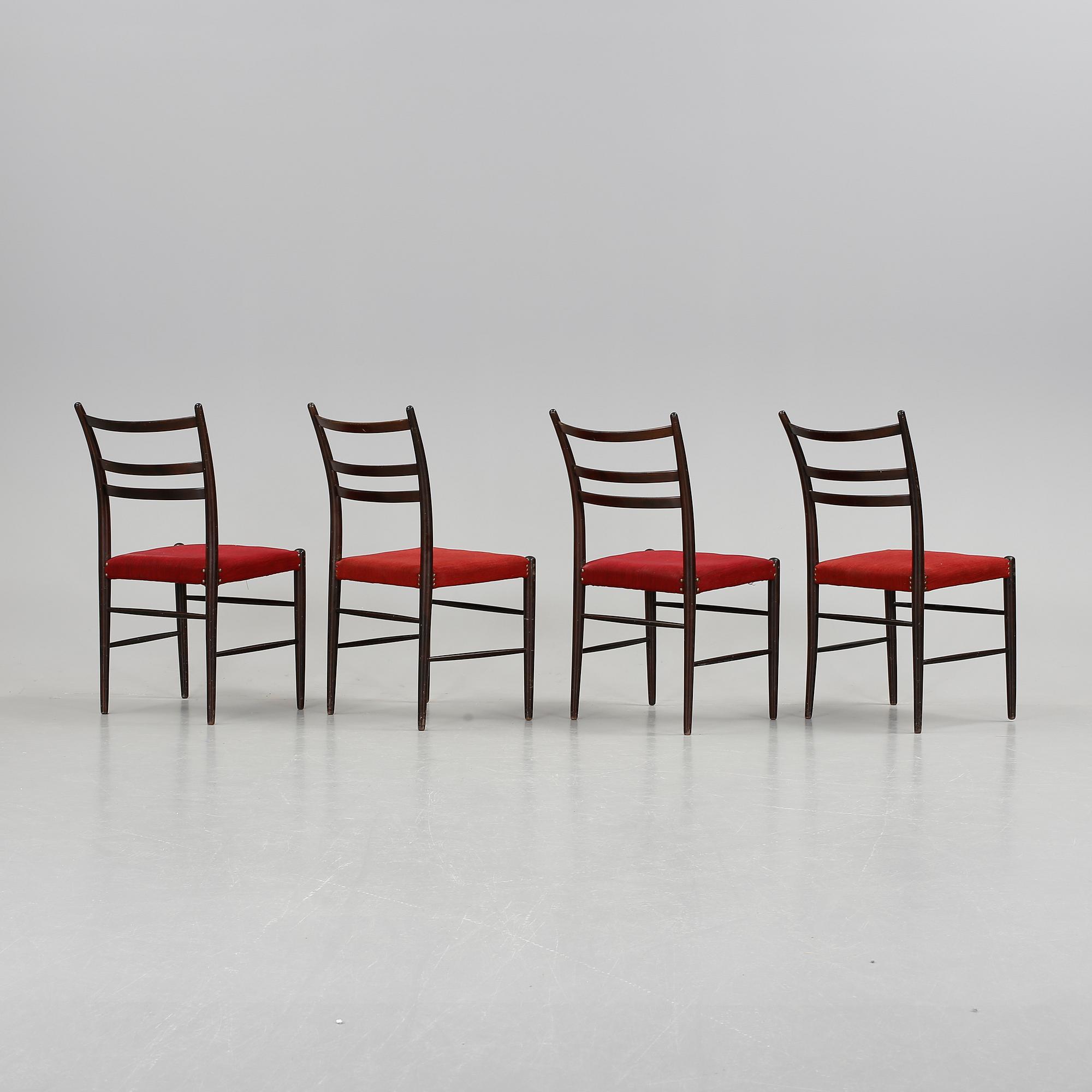 STOLAR, 4 stycken, "Gracell", Yngve Ekström, Gemla möbelfabrik.