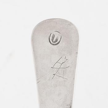 Oluf Jörgensen, sked, silver, (verksam i Bergen 1650-1700).