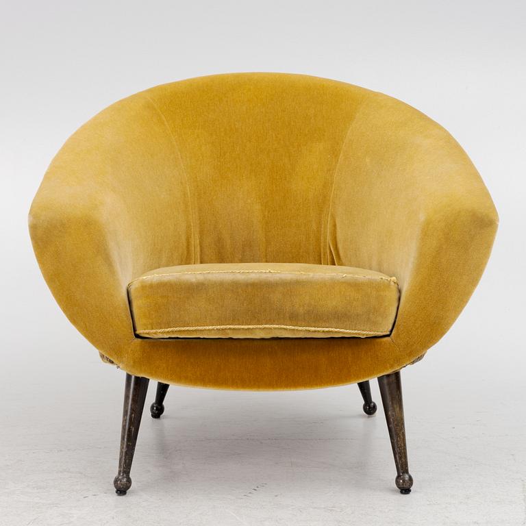 Folke Jansson, fåtölj, "Tellus", SM Wincrantz, Skövde, 1950-tal.