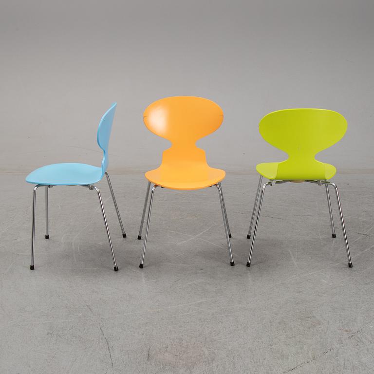 Arne Jacobsen, stolar 6 st "Myran", Fritz Hansen, 1995.