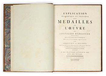 673. BOK, "Oeuvre du Chevalier Hedlinger précédée de l'éloge historique de ce célébre artiste....", Christian von Mechel 1778.