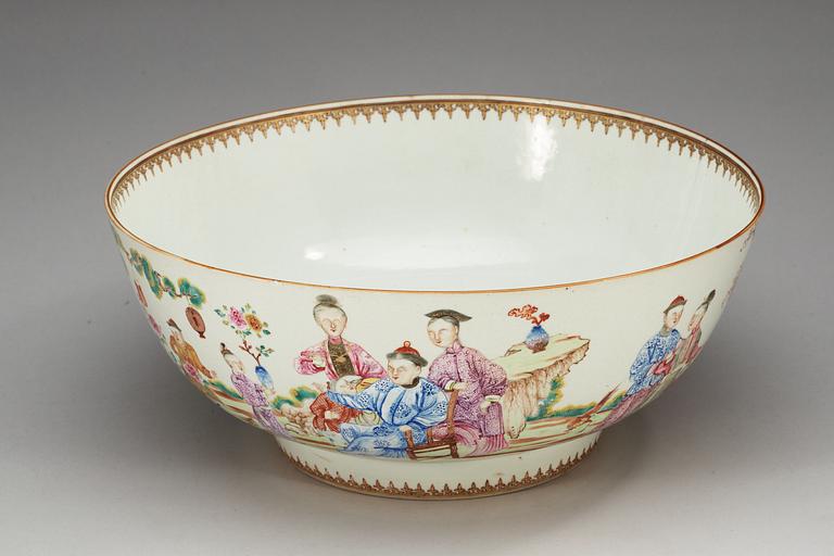 BÅLSKÅL, kompaniporslin. Qing dynastin, Qianlong (1736-95).