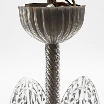 Fritz Kurz, a ceiling lamp, model "KD 946/1", for Orrefors, Sweden, 1940-50s.