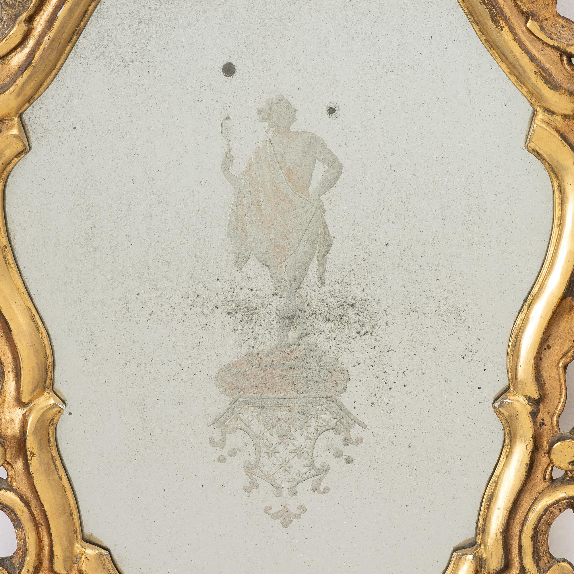 Spegellampetter /speglar, ett par, Spanien, 1800-tal.