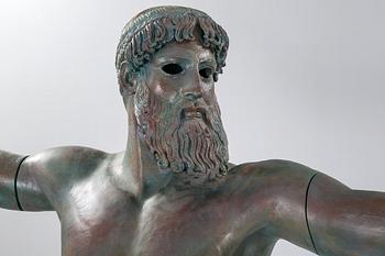 A plaster sculpture, Poseidon of Artemisium or Zeus of Artemisium, second half of the 20th century.