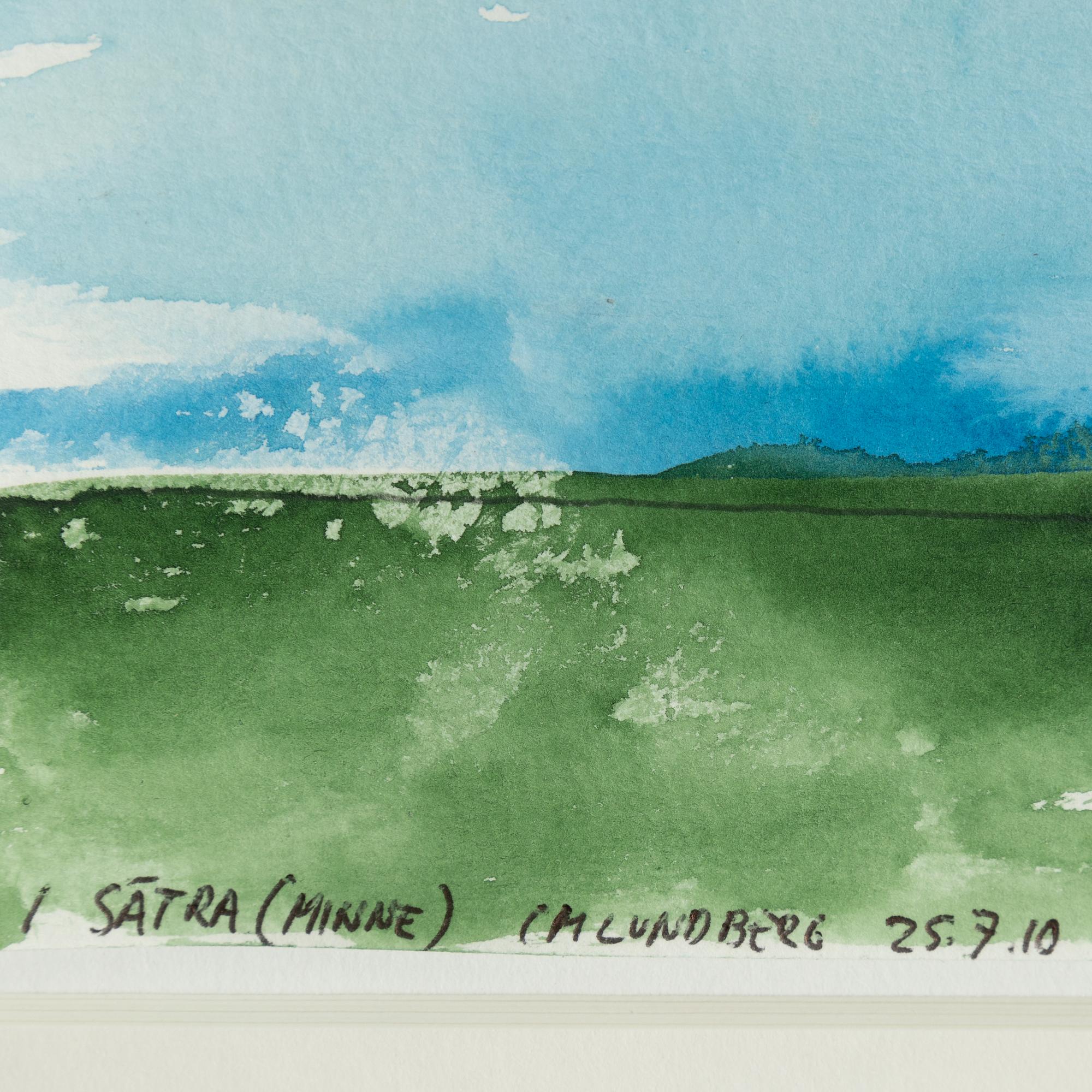 Carl Michael Lundberg,  mixed media on paper, signed and dated 25.7.10.