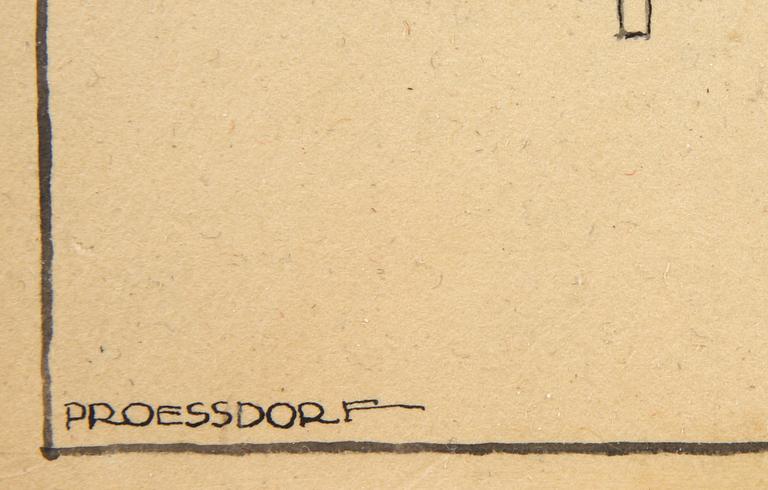 ALFRED PROESSDORF, teckningar 2 st, sign.