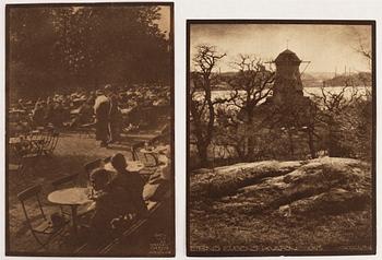 HENRY B. GOODWIN, Two photo gravures from the book Vårt vackra Stockholm signed in the negative.