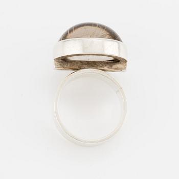 Cecilia Johansson, ring, silver och rutilkvarts, Göteborg 1972.