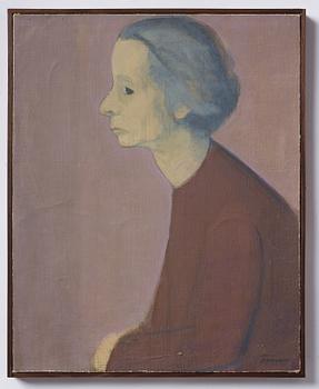 Vera Frisén, oil on relined canvas, signed.