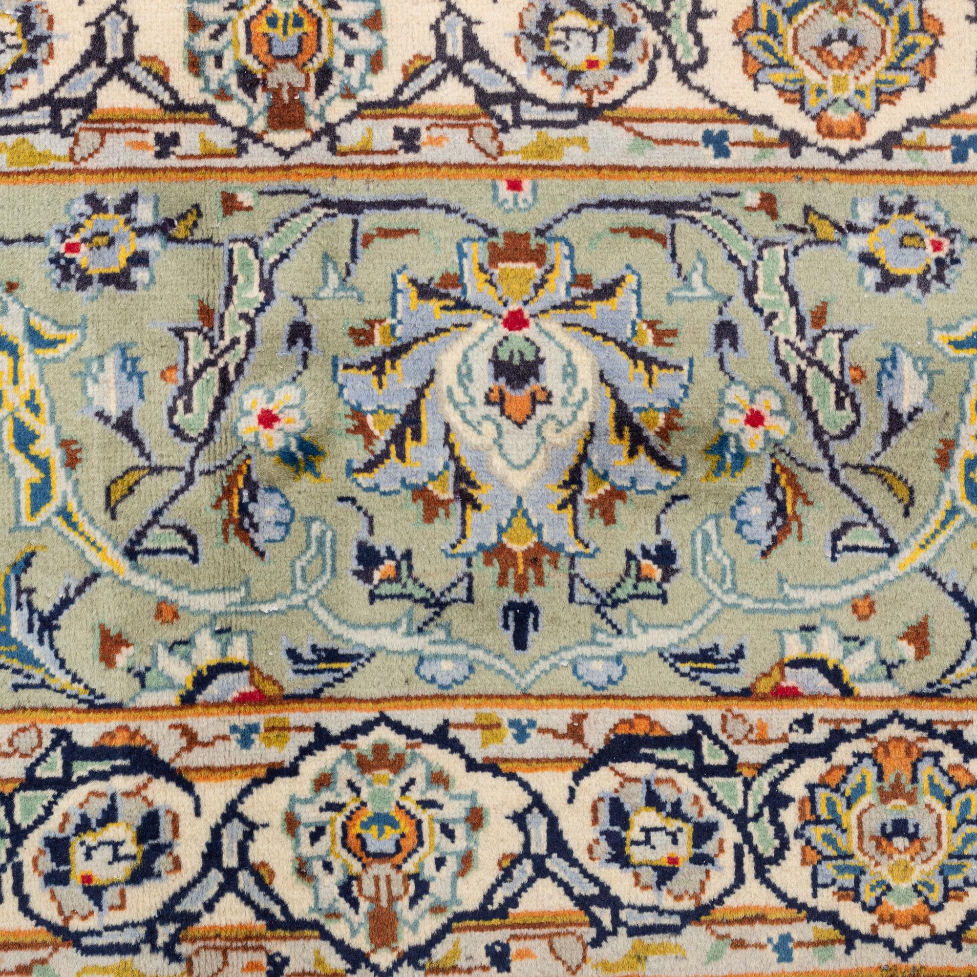 Carpet, Keshan, signed Ahalbaf, circa 400 x 289 cm.