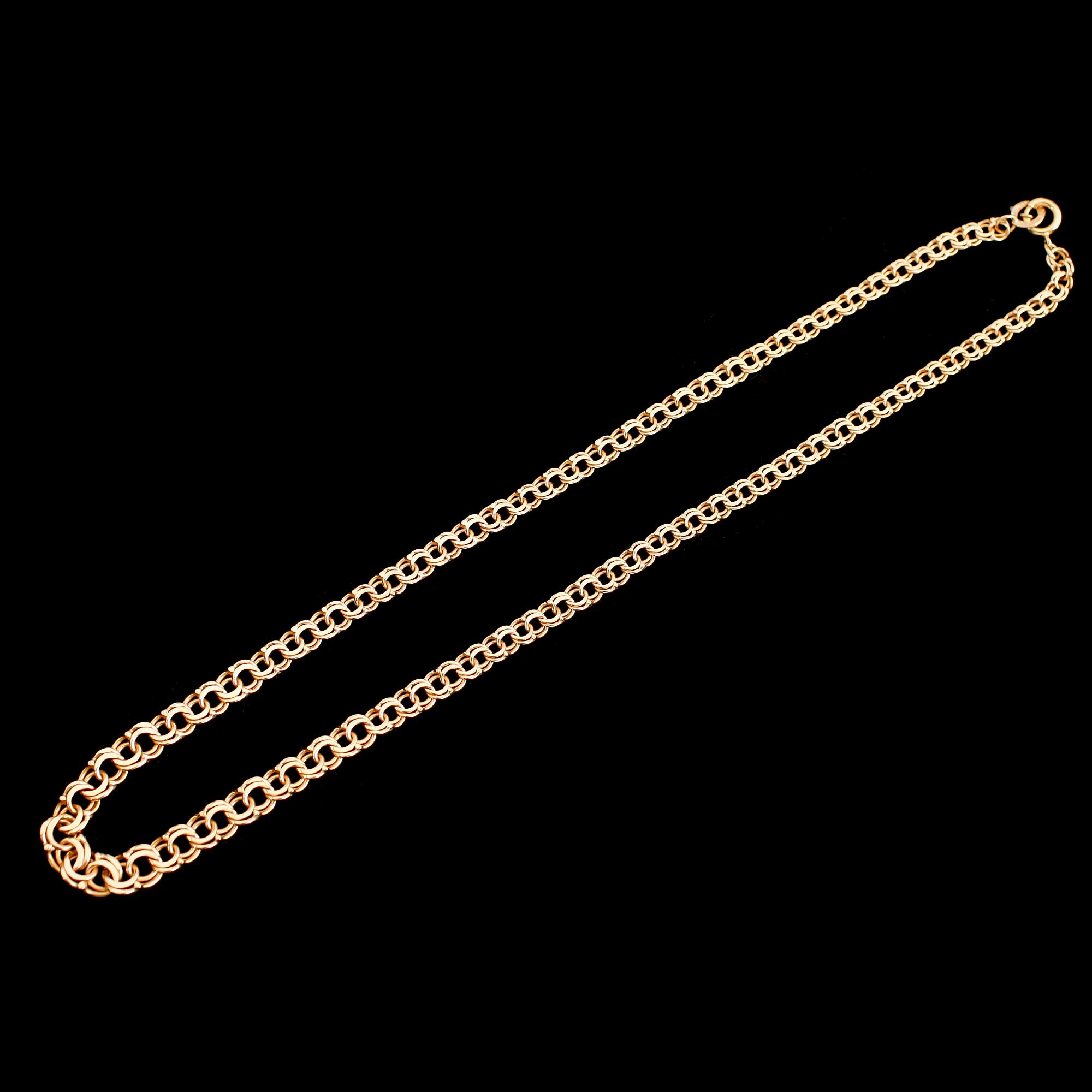 COLLIER, 18 k guld. Vikt ca 17 gram.