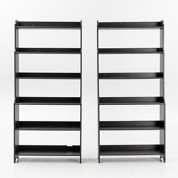 A pair of 'Leksvik' bookcases, IKEA, Sweden.