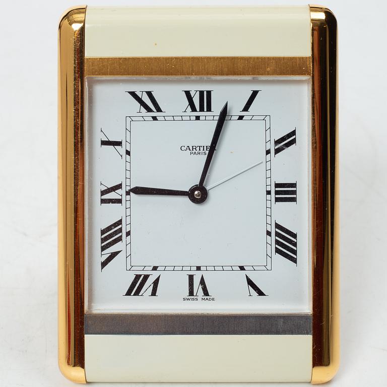 Table clock, Cartier, second half of the 20th century.