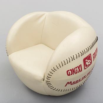 a baseball chair from the 20th century.