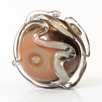 Gunvor Larsson, a unique glass vase, Sweden, signed, 2008.