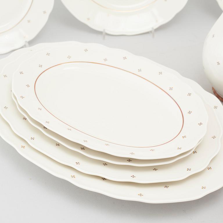 58 pieces of porcelain tableware from Rörstrand, 20th century.