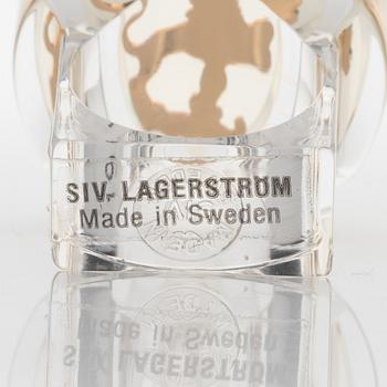 Siv Lagerström, three rings, acrylic plastic. Engravings from the 1970s.