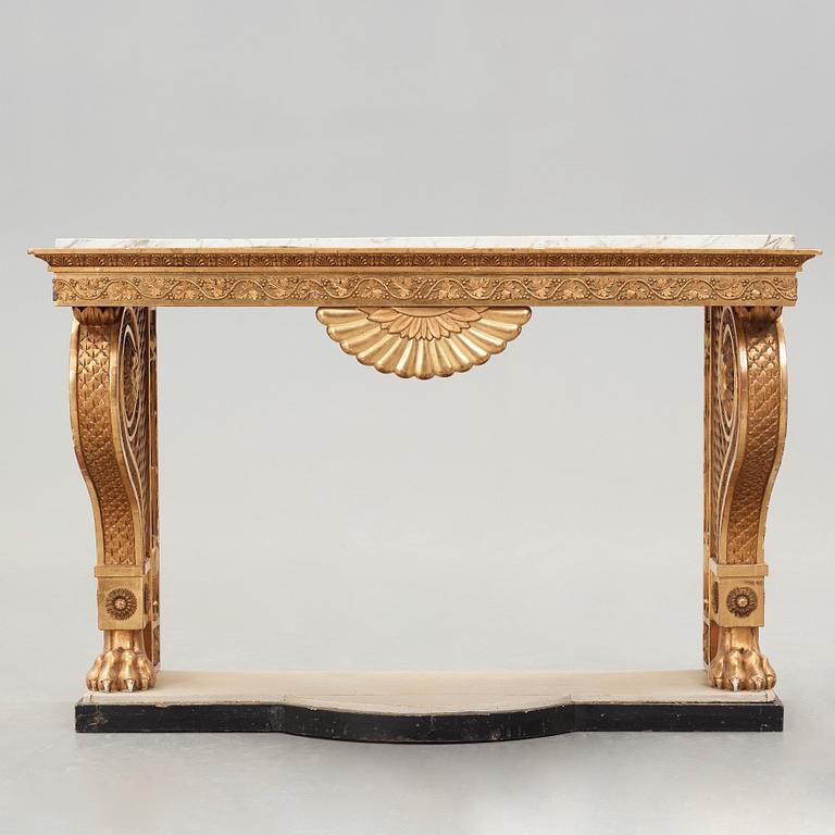 A Swedish Empire early 19th Century console table.