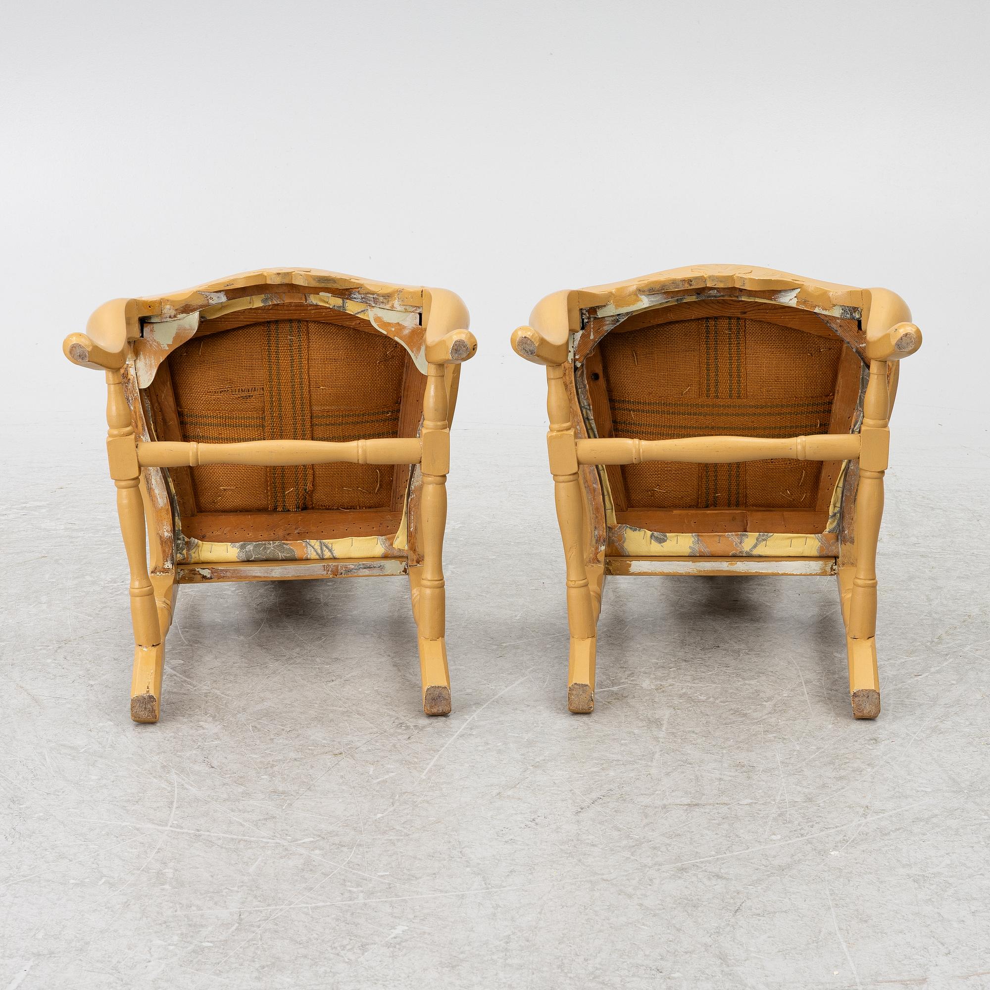 A pair of Rococo chairs, second half of the 18th century.