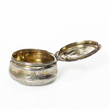 A silver gilt Rococo box, 18th century.