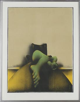 Paul Wunderlich · PAUL WUNDERLICH, färglitografi, signerad och numrerad 56/75.