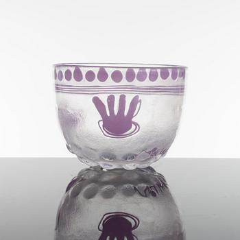 BERTIL VALLIEN, skål, glas, unik, Boda Åfors.