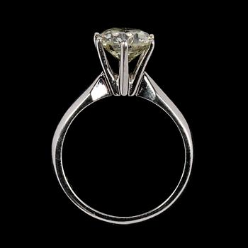 RING, brilliant cut diamond, 2.50 cts.