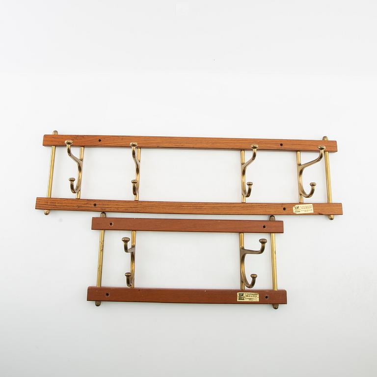 Coat racks, two "Dekorativ" by Skoglunds Metal Foundry, Anderstorp, 1950s/60s.