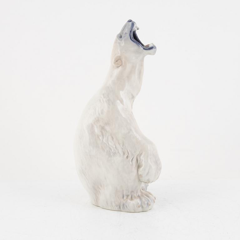 Carl Frederik Liisberg, a polar bear porcelain figurine, Royal Copenhagen, Denmark, 1969-73.