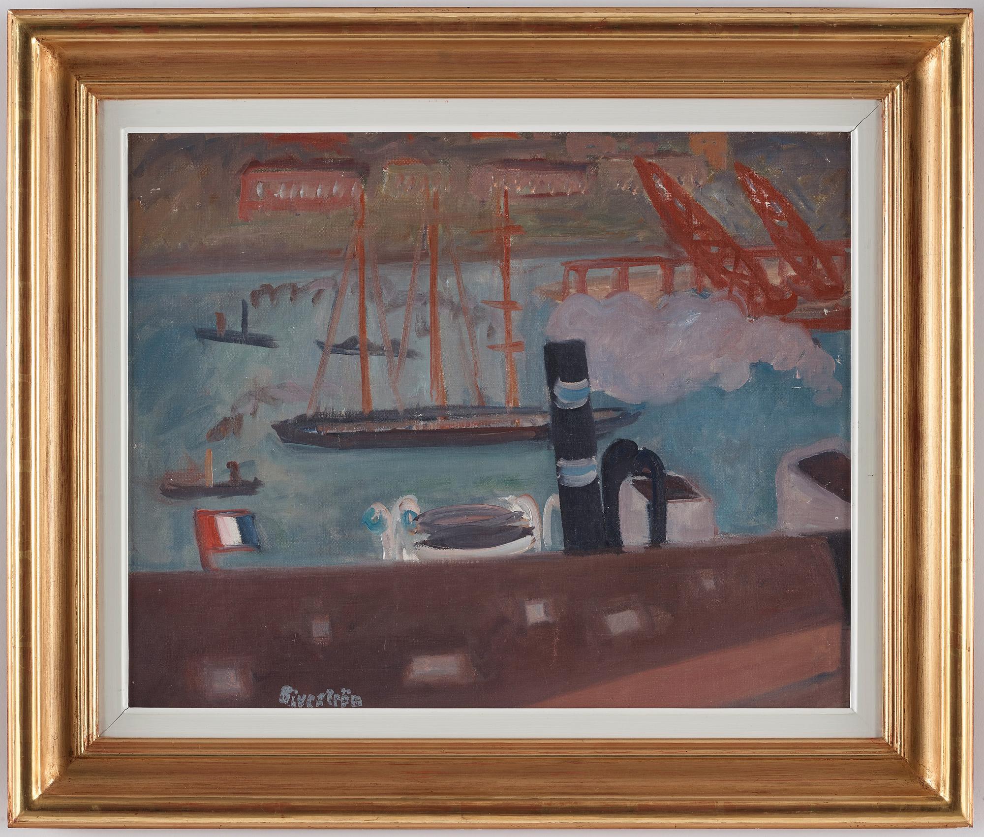 Tor Bjurström, "Utsikt mot hamnen" (View from the harbour).